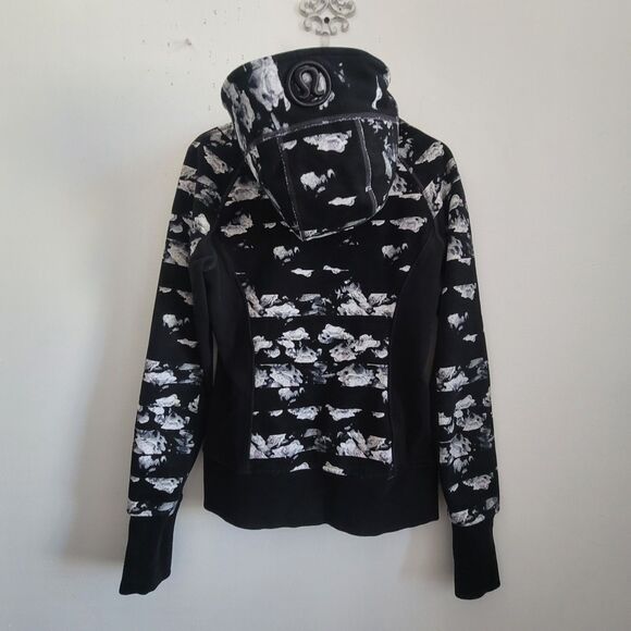 Lululemon Scuba Hoodie II Dream Neutral Blush Black White Size 6 Jacket - Picture 3 of 11